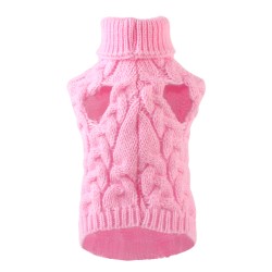 KAMA MUTA Pink Dog Sweater, Cozy and Warm Knitwear for Small Dogs, Lightweight and Soft Pet Winter Clothing